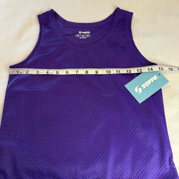 Soffe Tank Top Kids Purple Mesh size M - Picture 4 of 9